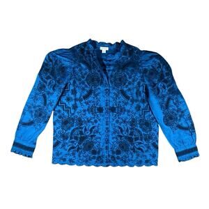 Sundance Rossetti Lace Eyelet Victorian Top - L